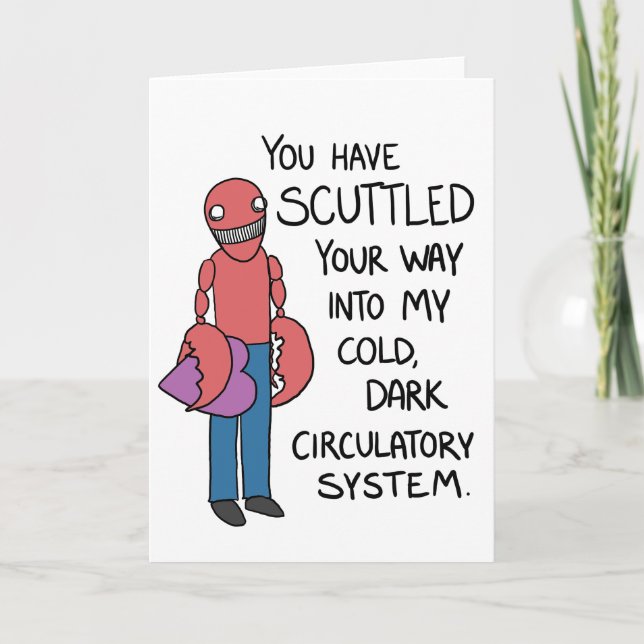 Cartes Pour Fêtes Annuelles "Vous avez couru précipitamment…" valentine (Devant)