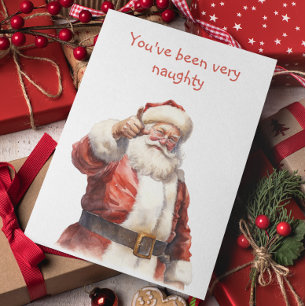 Cartes Pour Fêtes Annuelles Vous avez été méchant Père Noël