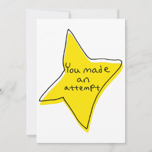 Cartes Pour Fêtes Annuelles Vous Avez Fait Une Tentative - Etoile Jaune