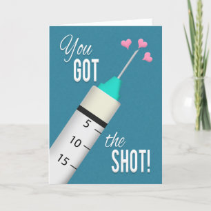 Cartes Pour Fêtes Annuelles Vous avez le vaccin Covid 19 Tiré félicitations