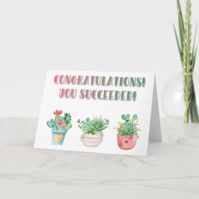 CARTES POUR FÊTES ANNUELLES VOUS AVEZ RÉUSSI ! (Devant)