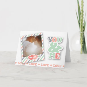 Cartes Pour Fêtes Annuelles Vous et moi Cadres du Coeur Photo Valentines