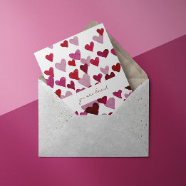 Cartes Pour Fêtes Annuelles Vous êtes adoré aquarelle coeur Saint Valentin
