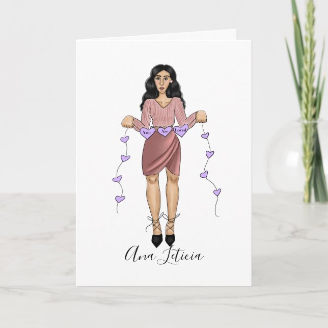 Cartes Pour Fêtes Annuelles Vous êtes aimé Saint-Valentin  (Devant)