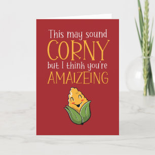 Cartes Pour Fêtes Annuelles Vous êtes Amaizeing Corn Pun drôle Saint Valentin
