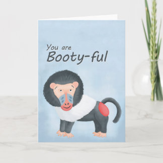 Cartes Pour Fêtes Annuelles Vous êtes amour de babouin de Butin-ful