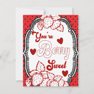 Cartes Pour Fêtes Annuelles Vous êtes Berry Sweet, Strawberry, Merci