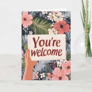 Cartes Pour Fêtes Annuelles Vous êtes Bienvenue Fleurs colorées
