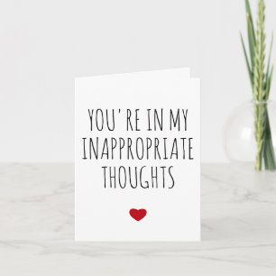 Cartes Pour Fêtes Annuelles Vous êtes dans mes pensées inappropriées vilain Vd