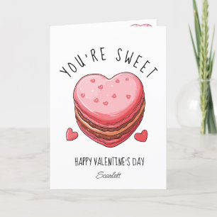 Cartes Pour Fêtes Annuelles Vous êtes doux Joyeuse Saint-Valentin Macarons Bis