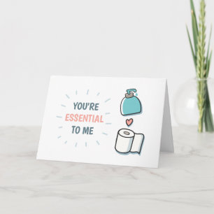 Cartes Pour Fêtes Annuelles Vous êtes essentiel pour moi Distances sociales Va