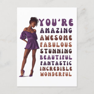 Cartes Pour Fêtes Annuelles Vous êtes extraordinaire, géniale, fabuleuse, supe