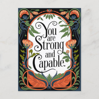 Cartes Pour Fêtes Annuelles Vous êtes fort et capable Citation Inspirationnell
