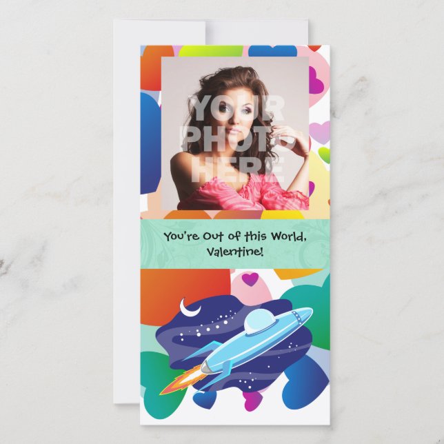 Cartes Pour Fêtes Annuelles Vous êtes hors de ce Monde Valentine (Devant)