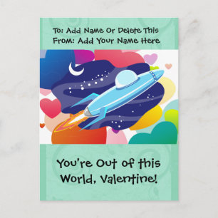Cartes Pour Fêtes Annuelles Vous êtes hors de ce Monde Valentine