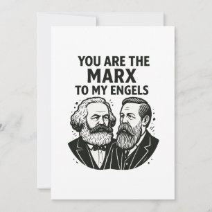 Cartes Pour Fêtes Annuelles Vous êtes le Marx de ma Engels Valentine Card