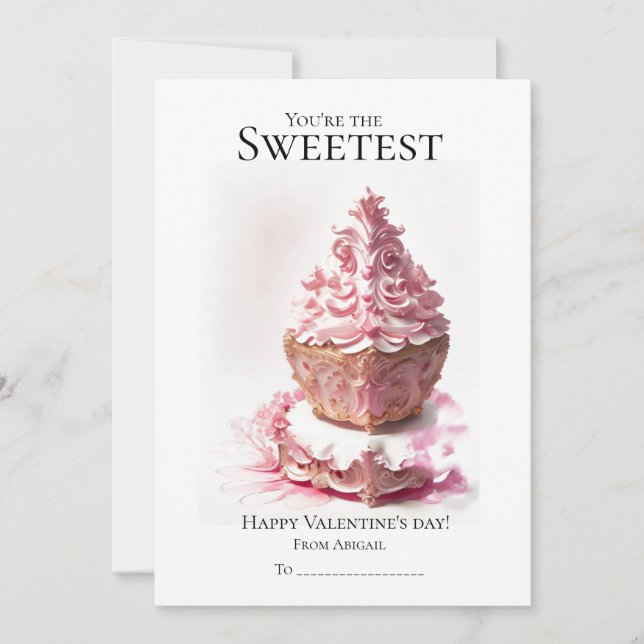 Cartes Pour Fêtes Annuelles Vous êtes le plus doux cupcakes Valentine's day (Devant)