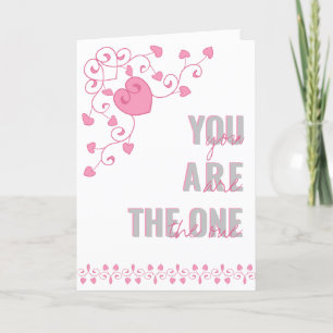 Cartes Pour Fêtes Annuelles Vous êtes l'unique typographie Coeur Valentines