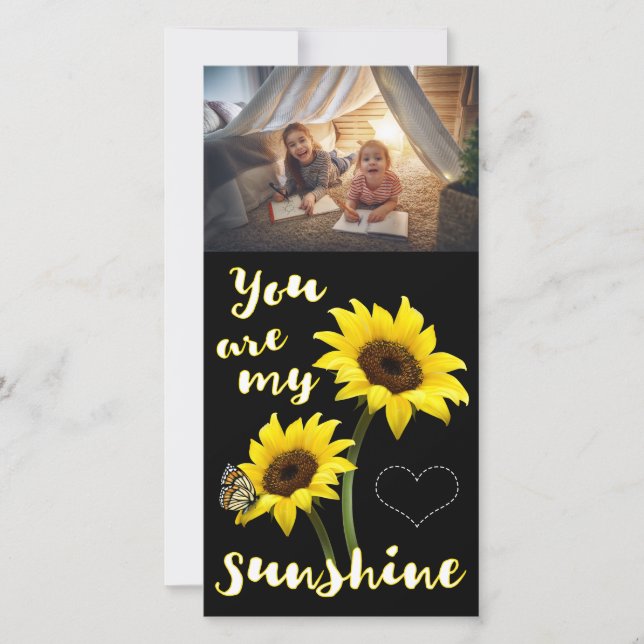 Cartes Pour Fêtes Annuelles Vous êtes ma photo de soleil (Devant)