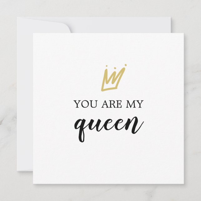 Cartes Pour Fêtes Annuelles Vous êtes ma reine anniversaire/valentine couronne (Devant)
