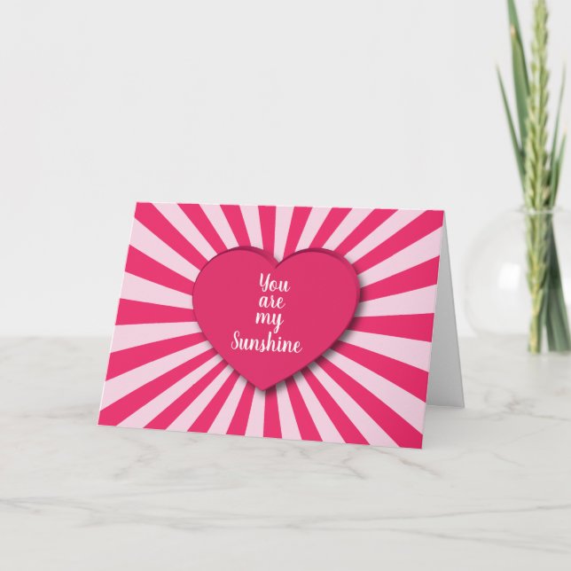 Cartes Pour Fêtes Annuelles Vous êtes ma Saint Valentin Sunshine (Devant)