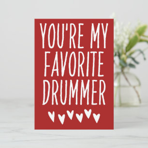 Cartes Pour Fêtes Annuelles Vous êtes mon batteur favori Funny Valentine's Day