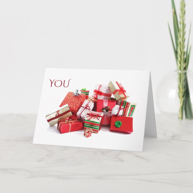 CARTES POUR FÊTES ANNUELLES VOUS ÊTES "MON CADEAU SPÉCIAL DE NOËL" (Devant)