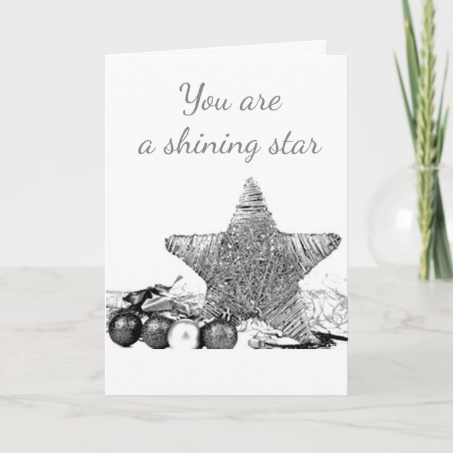 CARTES POUR FÊTES ANNUELLES **VOUS ÊTES MON ÉTOILE DE CHRISTMAS** (Devant)