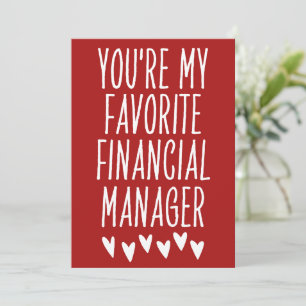 Cartes Pour Fêtes Annuelles Vous êtes mon gestionnaire financier favori Valent