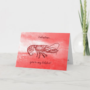 Cartes Pour Fêtes Annuelles Vous êtes mon homard Valentine vilain