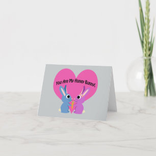Cartes Pour Fêtes Annuelles Vous êtes mon lapin de miel !