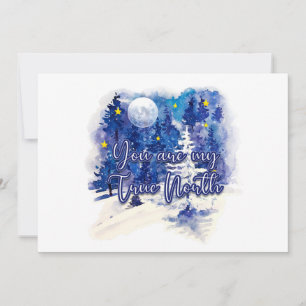 Cartes Pour Fêtes Annuelles Vous êtes mon véritable Nord