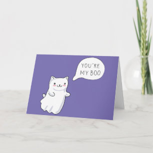 Cartes Pour Fêtes Annuelles Vous êtes My Boo Ghost Cat Valentine
