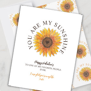 Cartes Pour Fêtes Annuelles Vous êtes My Sunshine Valentine's Day Holiday Card