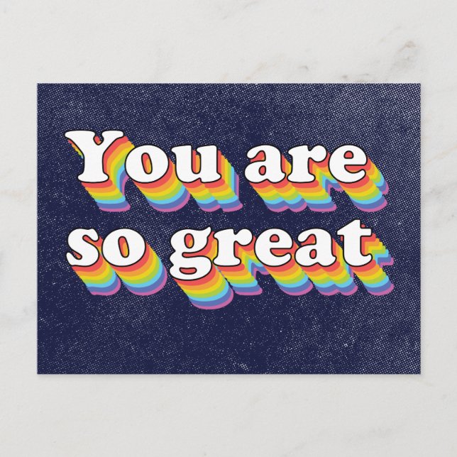 Cartes Pour Fêtes Annuelles Vous Êtes Si Grand Style Rétro (Devant)