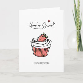 Cartes Pour Fêtes Annuelles Vous êtes Sweet Cupcake Valentine Greeting Card