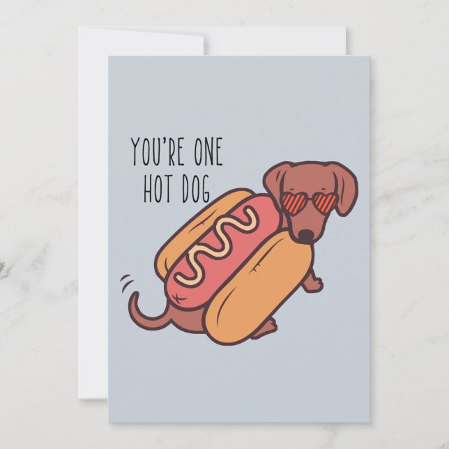 CARTES POUR FÊTES ANNUELLES VOUS ÊTES UN CHIEN CHAUD (Devant)