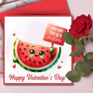 Cartes Pour Fêtes Annuelles Vous Êtes Un Dans Melon Cute Custom Valentine Pun