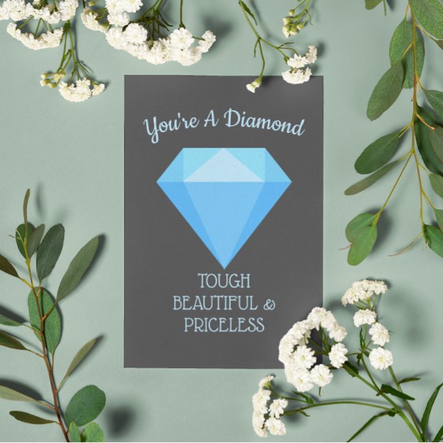 Cartes Pour Fêtes Annuelles Vous êtes un Encouragement Diamond Obtenez une car (Créateur téléchargé)
