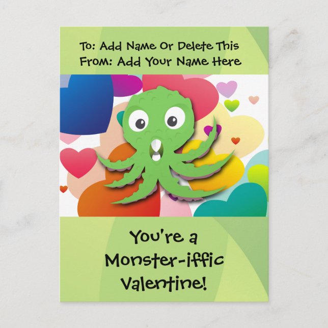 Cartes Pour Fêtes Annuelles Vous êtes un Monster-iffic Valentine (Devant)