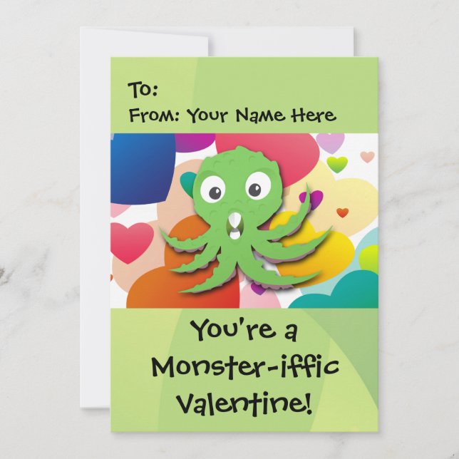 Cartes Pour Fêtes Annuelles Vous êtes un Monster-iffic Valentine 5x7 (Devant)