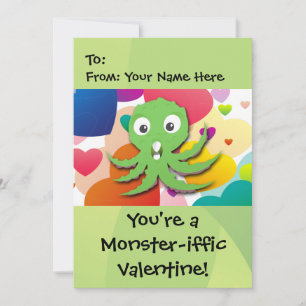 Cartes Pour Fêtes Annuelles Vous êtes un Monster-iffic Valentine 5x7