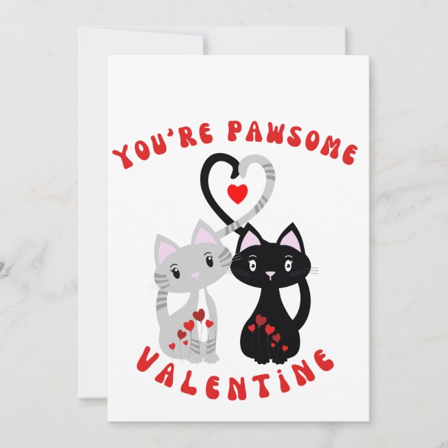 Cartes Pour Fêtes Annuelles Vous êtes un Valentin pawsome par InesNesi (Devant)