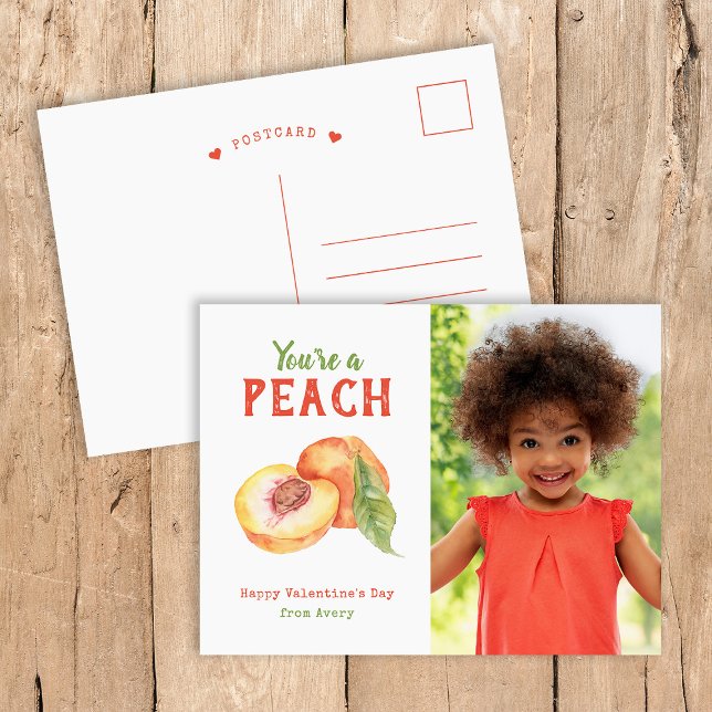 Cartes Pour Fêtes Annuelles Vous êtes une Pêche Enfants Photo Valentine's Day  (Créateur téléchargé)