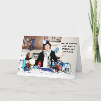 Cartes Pour Fêtes Annuelles "Vous êtes unique, comme une Darling Snowflake"