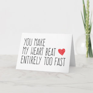 Cartes Pour Fêtes Annuelles Vous Faites Battez Rapidement Mon Coeur