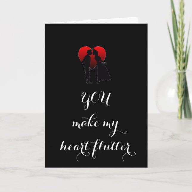 CARTES POUR FÊTES ANNUELLES "VOUS FAITES DE MON COEUR FLUTTER" (Devant)