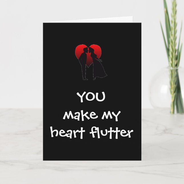 CARTES POUR FÊTES ANNUELLES "VOUS FAITES DE MON COEUR FLUTTER" (Devant)