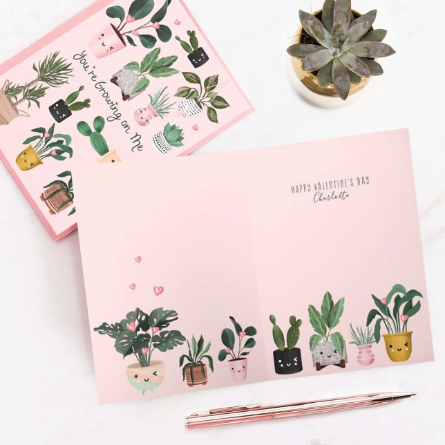 Cartes Pour Fêtes Annuelles Vous grandissez sur moi mignon Plantes pointillés  (Créateur téléchargé)