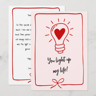 Cartes Pour Fêtes Annuelles Vous Illuminez Ma Vie Citation Drôle Saint-Valenti